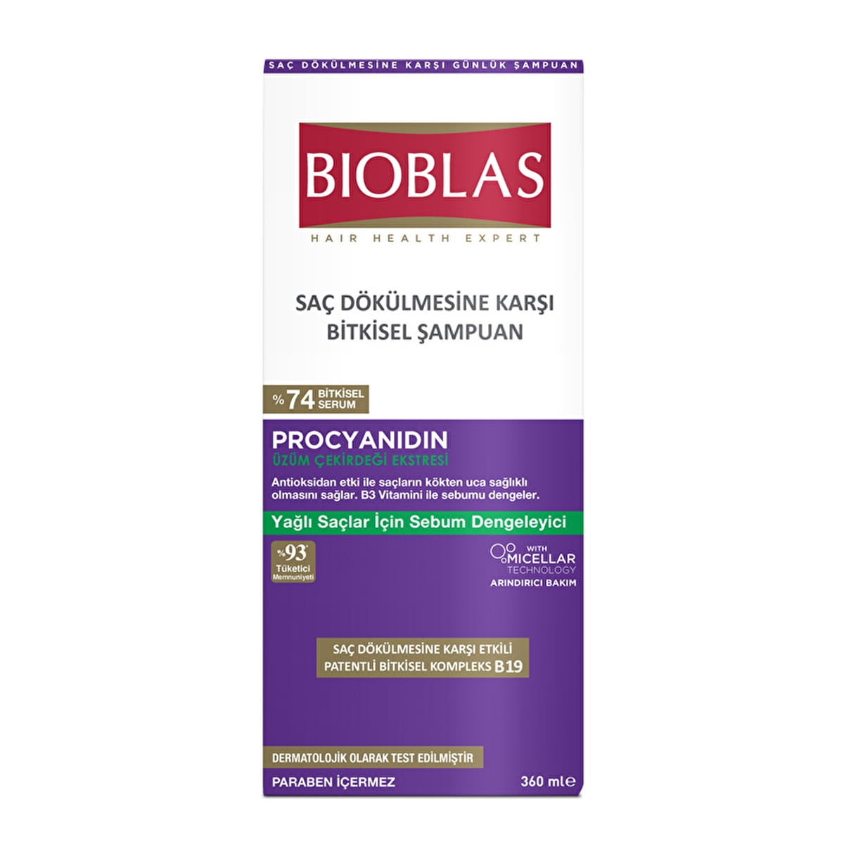 Bioblas Procyanidin & Biotin for Stress Hair Loss Shampoo 360ml