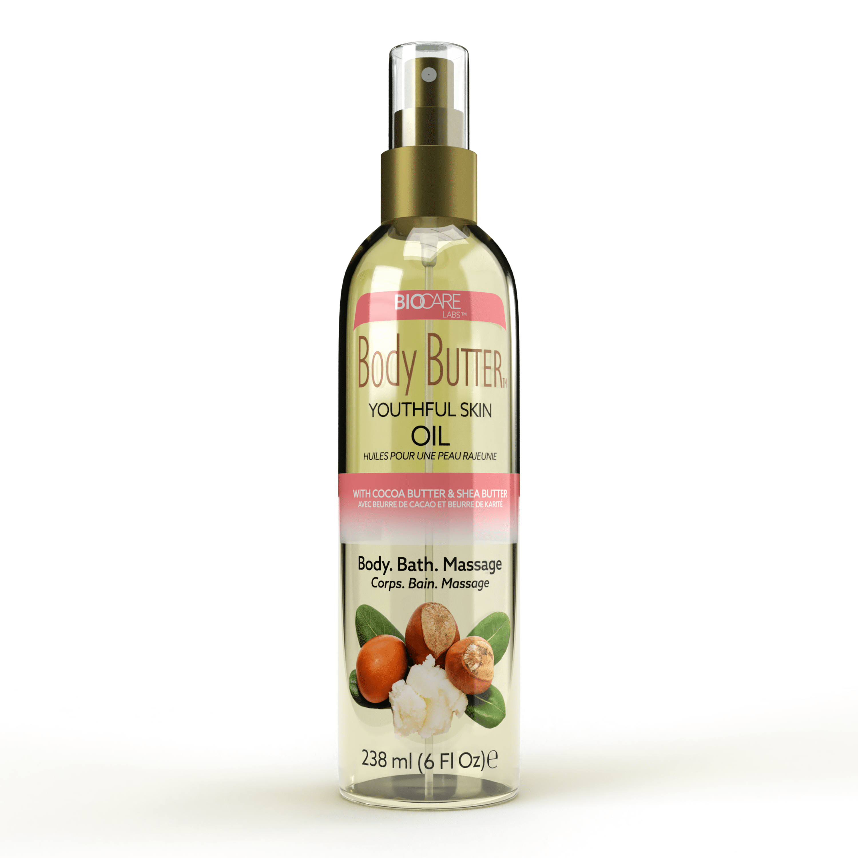 Biocare Labs Youthful Skin Body Oil, Cocoa & Shea Butter with Vitamin E ...