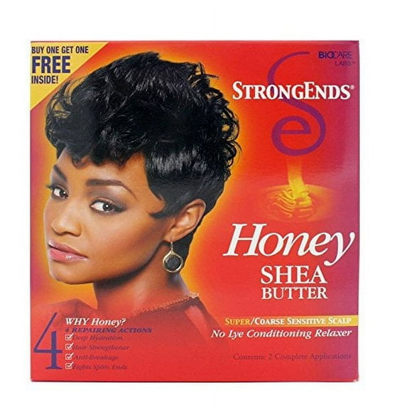 Biocare Strongends Relaxer for Coarse Hair with Honey and Shea Butter for Hair Moisturizer