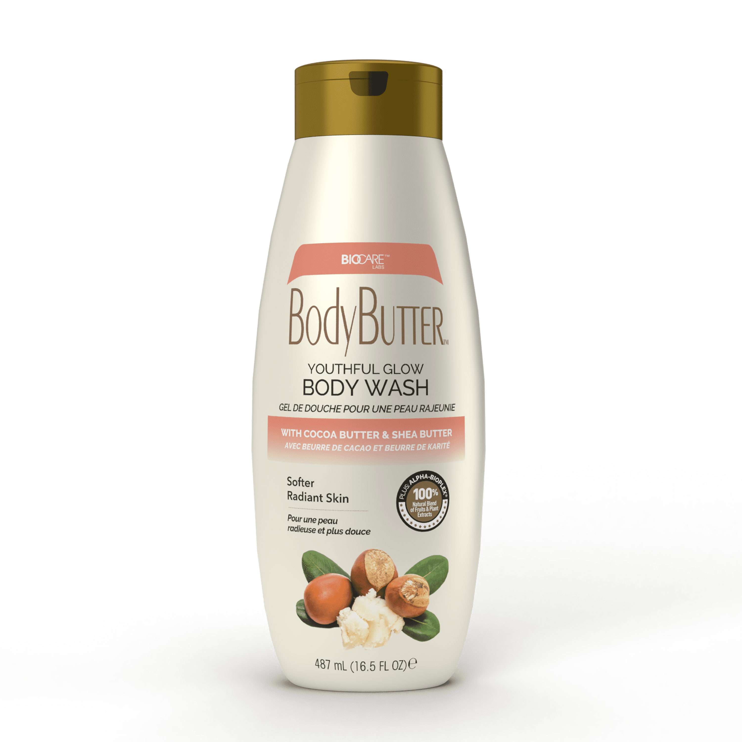 Biocare Youthful Glow Body Wash with Cocoa Butter and Shea Butter for