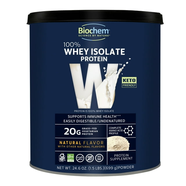 Biochem 100 Whey Isolate Protein, Natural, 1.5 lb (699 g)