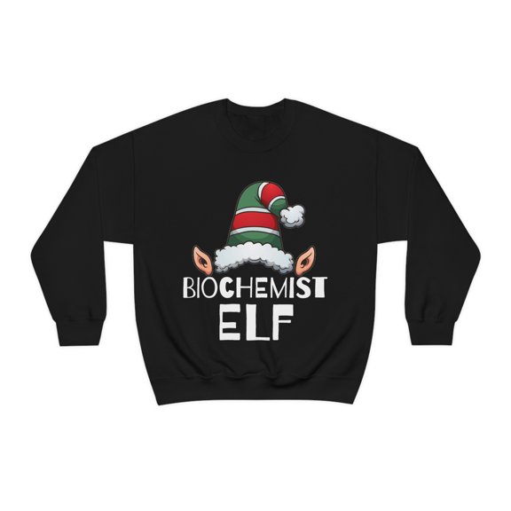 Biochemist Elf Christmas Unisex Sweatshirt, S-2XL Holidays Xmas Elves