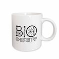 thumbnail image 1 of 3drose, Biochemistry Decorative Microbiology Text in Two Rows on White, 11oz Mug, 1 of 6
