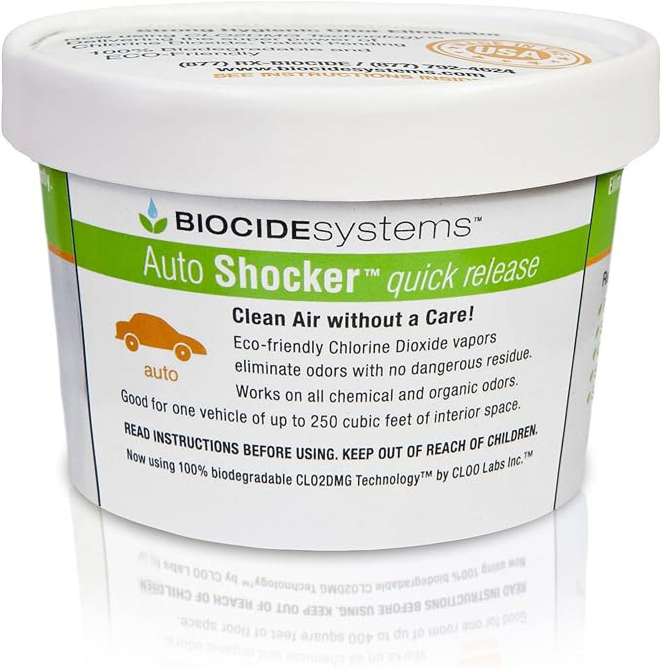 Biocide Systems Auto Shocker ClO2 car Interior Odor Eliminator