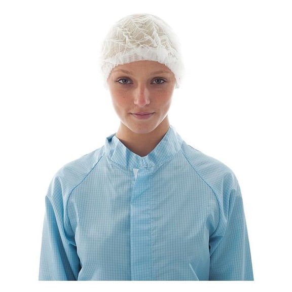 Bouffant Cap, Polypropylene, 19 in Dia., White, M, 1000 PK BBC-W