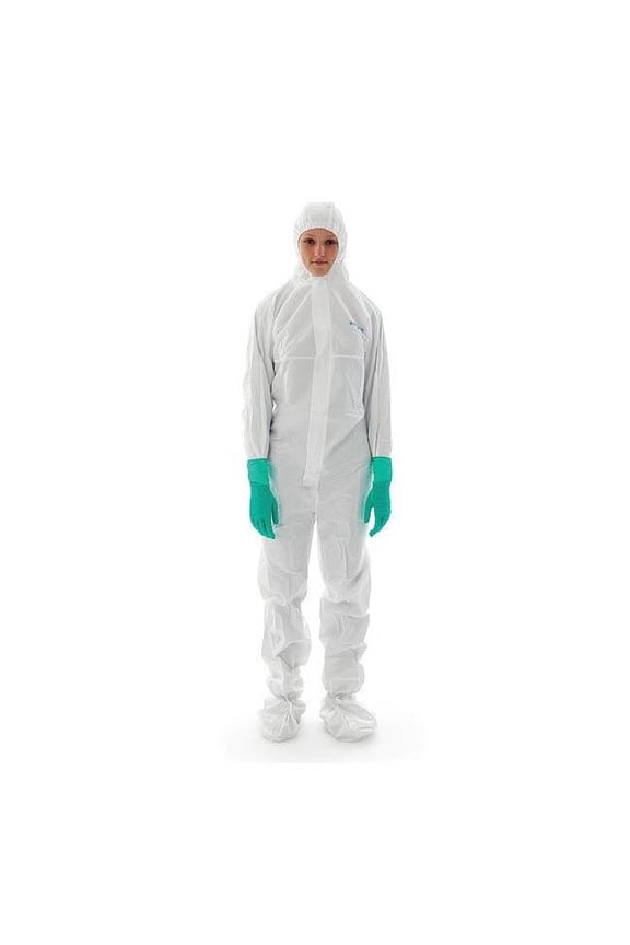 Bioclean Coverall,Hood,Boot,4XL,PK15 S-BDFC