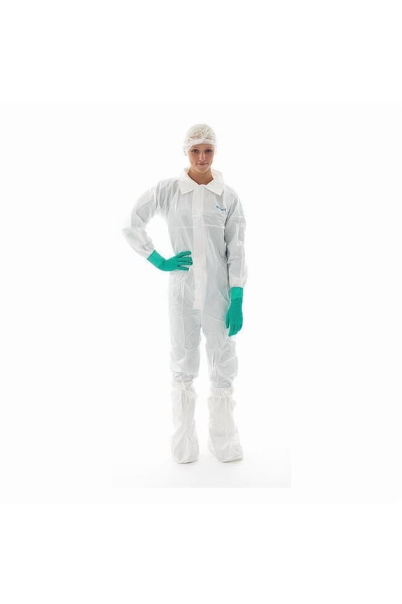Coveralls,L,Wht,Non-Porous Film Lam,PK20 S-BDCCT