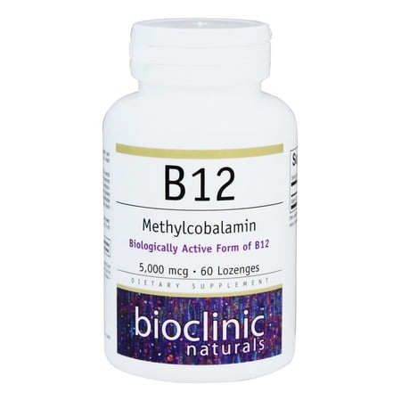 Bioclinic Naturals - B12 Methylcobalamin 5000 mcg. - 60 Lozenges