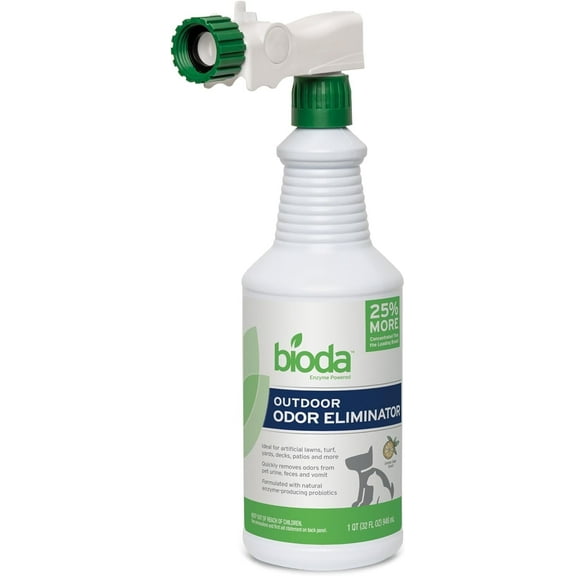 Bioda Probiotic Natural Outdoor Odor Eliminator Spray with Enzyme Cleaner for Pets, 32 Fl Oz Bottle