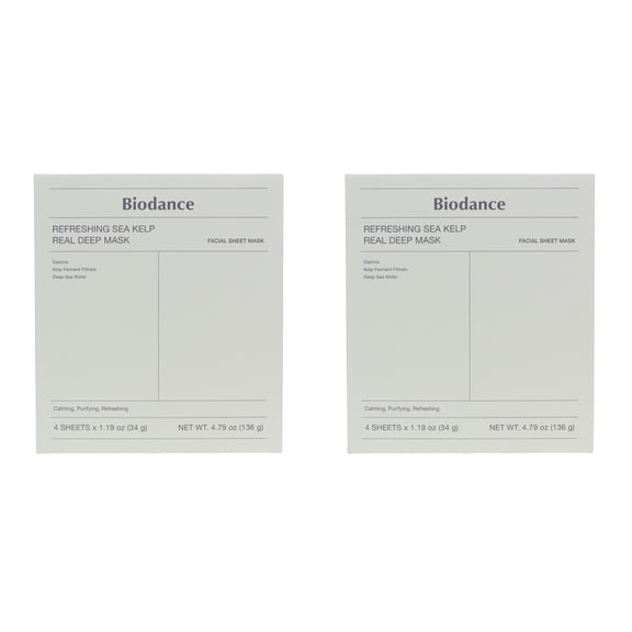Biodance Refreshing Sea Kelp Real Deep Mask 4 ct 2 Pack