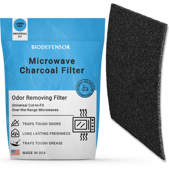 Biodefensor Microwave Charcoal Carbon Replacement Air Filter Universal Cut to Fit Range Vent Hoods