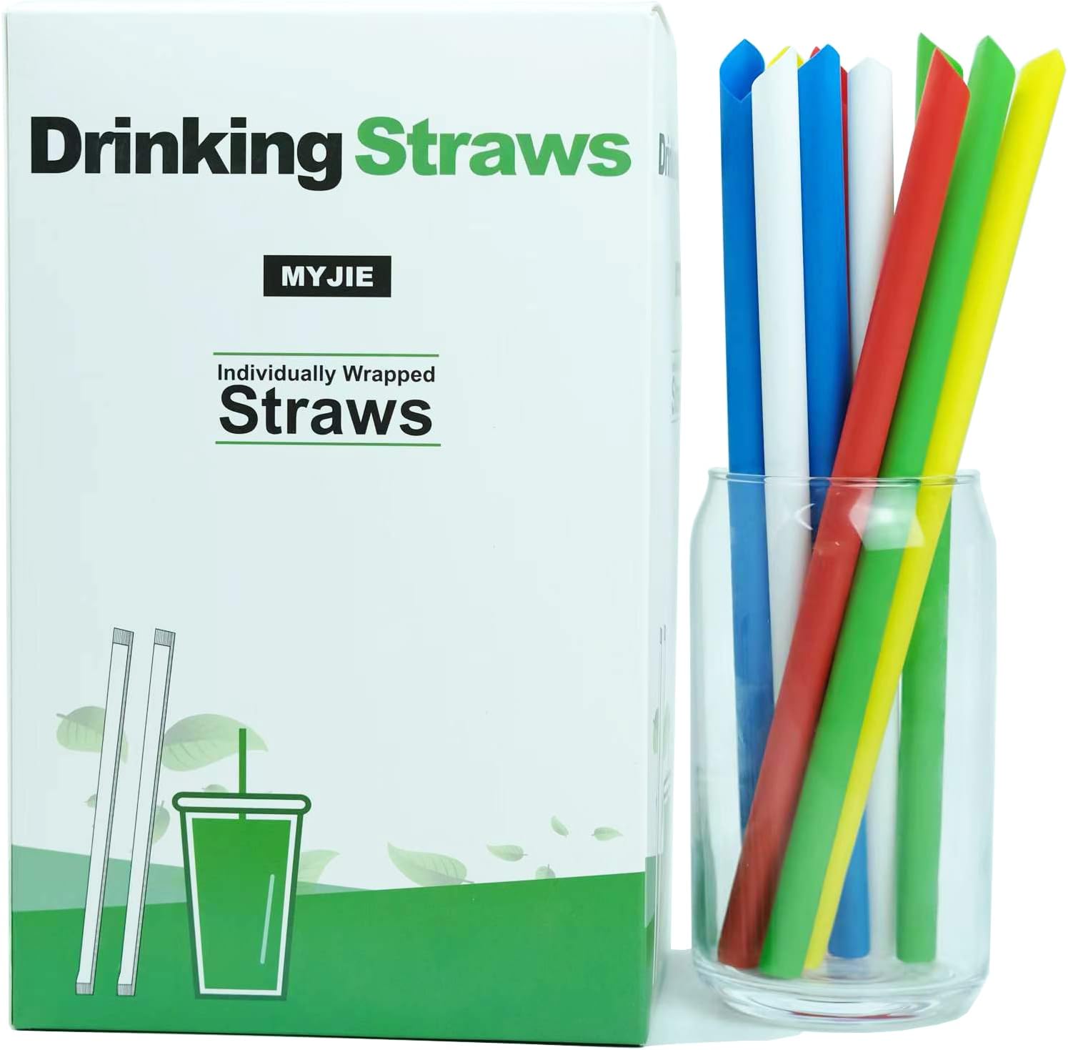 Biodegradable Boba Smoothie Straws Bubble Tea and Milkshake Straws