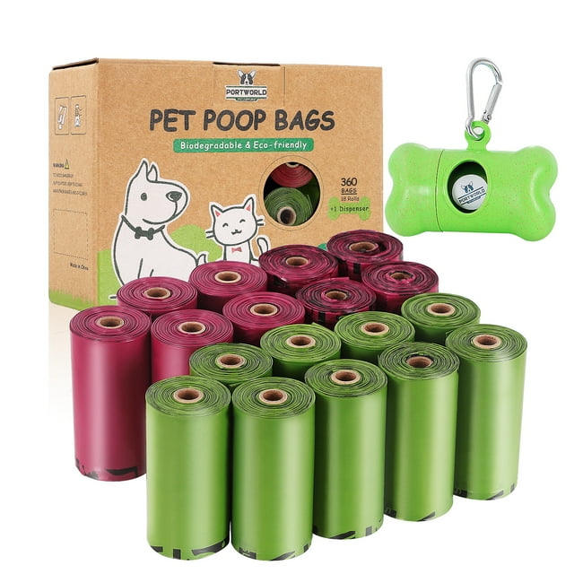 Biodegradable Dog Poop Bags Pet Waste Bags with Dispenser and Leash