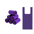 thumbnail image 1 of Biodegradable Dog Waste Bags with Easy-Tie Handles,Leak-proof and Extra Thick Poop Bags for Cats, Dog Poop Waste Bags with Leash Tie,6 Pack of 15, 90 Count(Purple, 6 Rolls), 1 of 8
