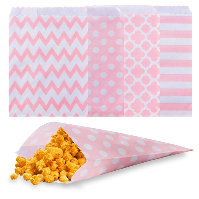 Biodegradable Paper Candy Cookie Bags, NUIBY Food Safe Favor Bags