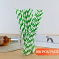 thumbnail image 1 of Disposable Paper Straws, Eco-Friendly Drinking Straws 100 Pack for Parties, Thick Bendy Straws Bulk, 1 of 6