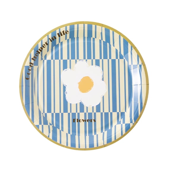 Biodegradable Paper Plates Disposable Party Plates - 7.1" Round Cake Candy Plate for Events - Eco-Friendly Tableware for Restaurant Catering Home