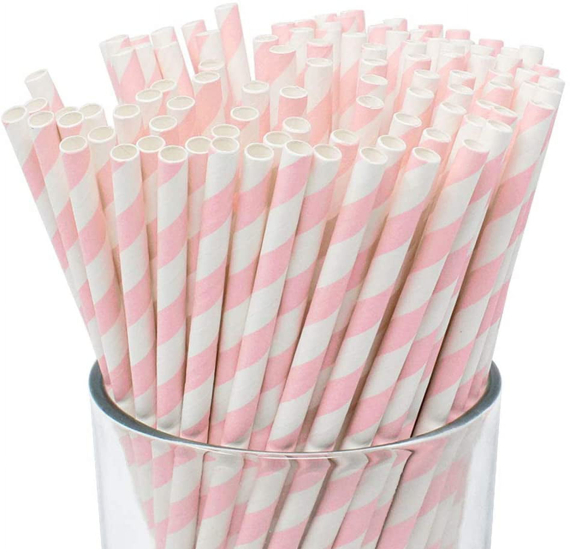 Clear Plastic Biodegradable Straws 200 Bulk Pack. Reduce Your