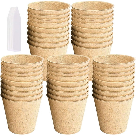 Biodegradable Planting Pots for Garden Starter Pots Set of 1 Ideal for Storage Khaki Paper Pulp 6.5