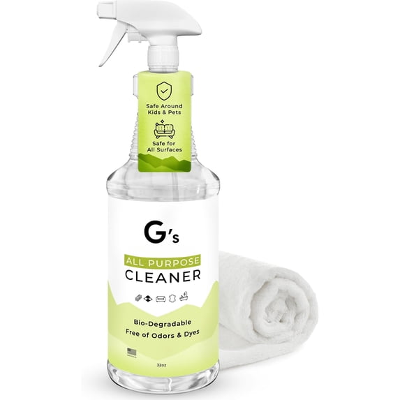Biodegradable Purpose Cleaner - 32 oz Non- - Multipurpose Cleaner for Multi Surface, Kitchen, Counter Top, Furniture, Floor, and Household
