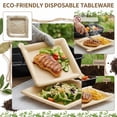 thumbnail image 1 of Biodegradable Square Disposable Plates – Waterproof, Non-Stick, Eco-Friendly, Compostable, Peel-Away Edge for Easy Serving – 80 Count (2×40), Perfect for Picnics, BBQs & Parties, 1 of 6