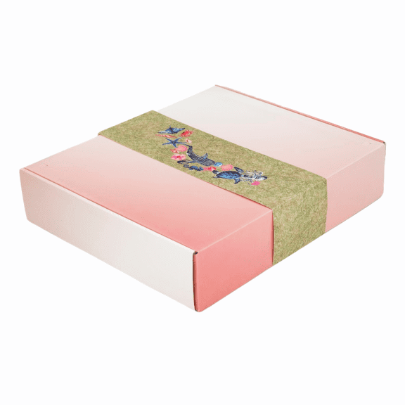 Biodegradable Urn for Human Ashes, Eco-Friendly Urn for Water or Earth Burial, Includes Water Soluble Ash Bag, Adult Size 3" H x 12" W x 14" L. (IRIS OCEAN)