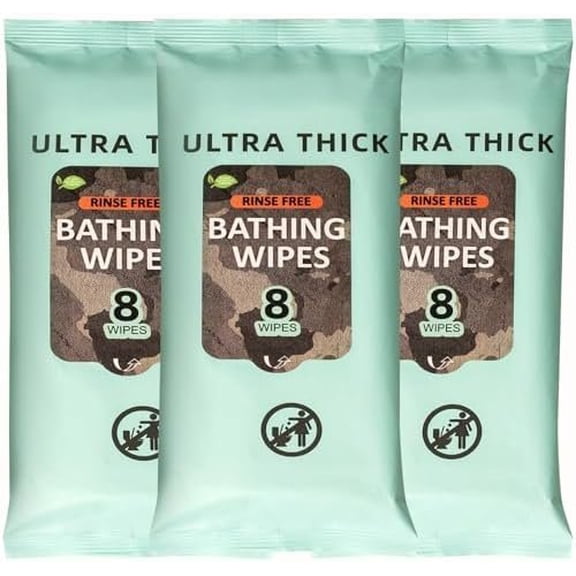 Biodegradable  Wipes for Camping-Backpacking Gear Essential & Outdoor  Hiking Supplies, Adult Wet Wipes ,  -Based  Haves for Eco Conscious 3 Packs