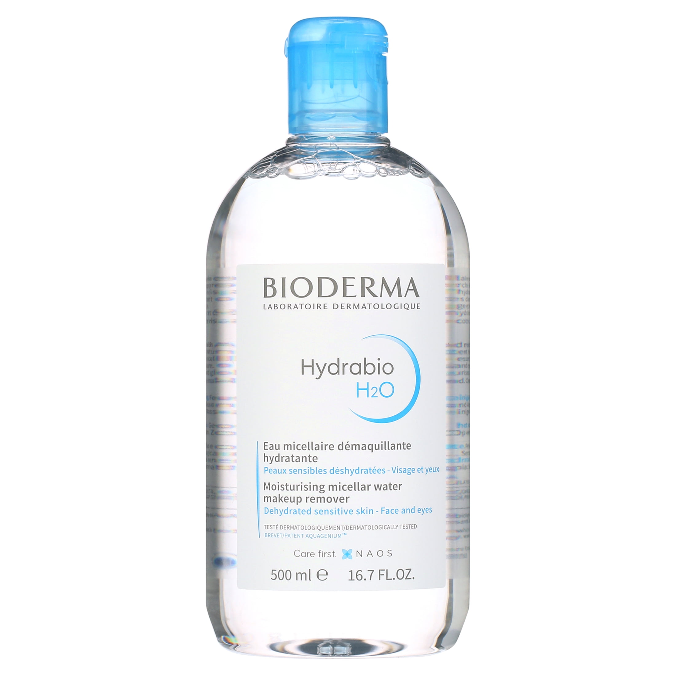 Bioderma - Hydrabio H2O Hydrating Micellar Cleansing Water and Makeup  Removing Solution for Dehydrated Sensitive Skin - Face and Eyes - 16.7  fl.oz. 