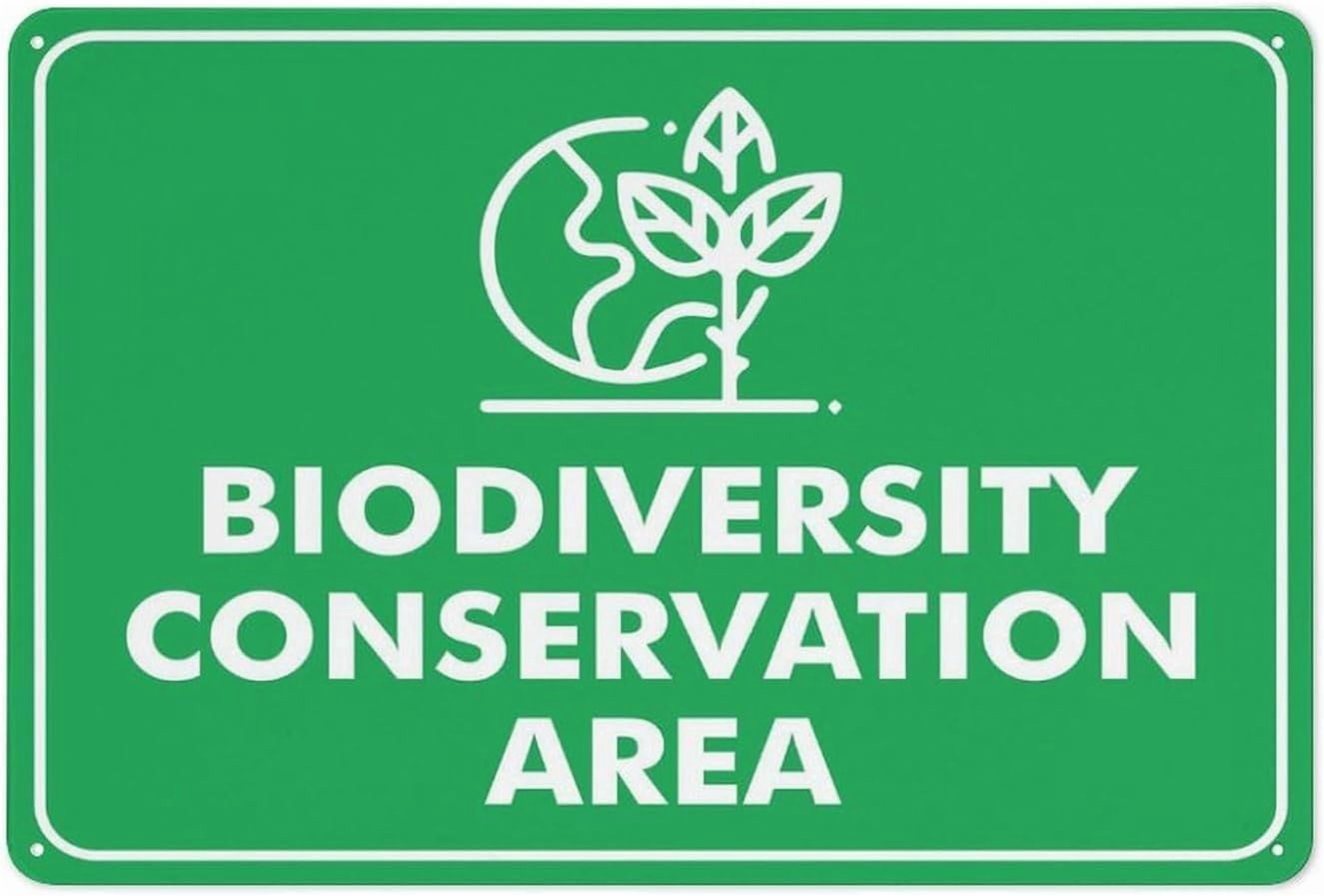 Support Conservation Sign Biodiversity Conservation Area Sign – 8x12 Inch RustFree Aluminum,UV ...