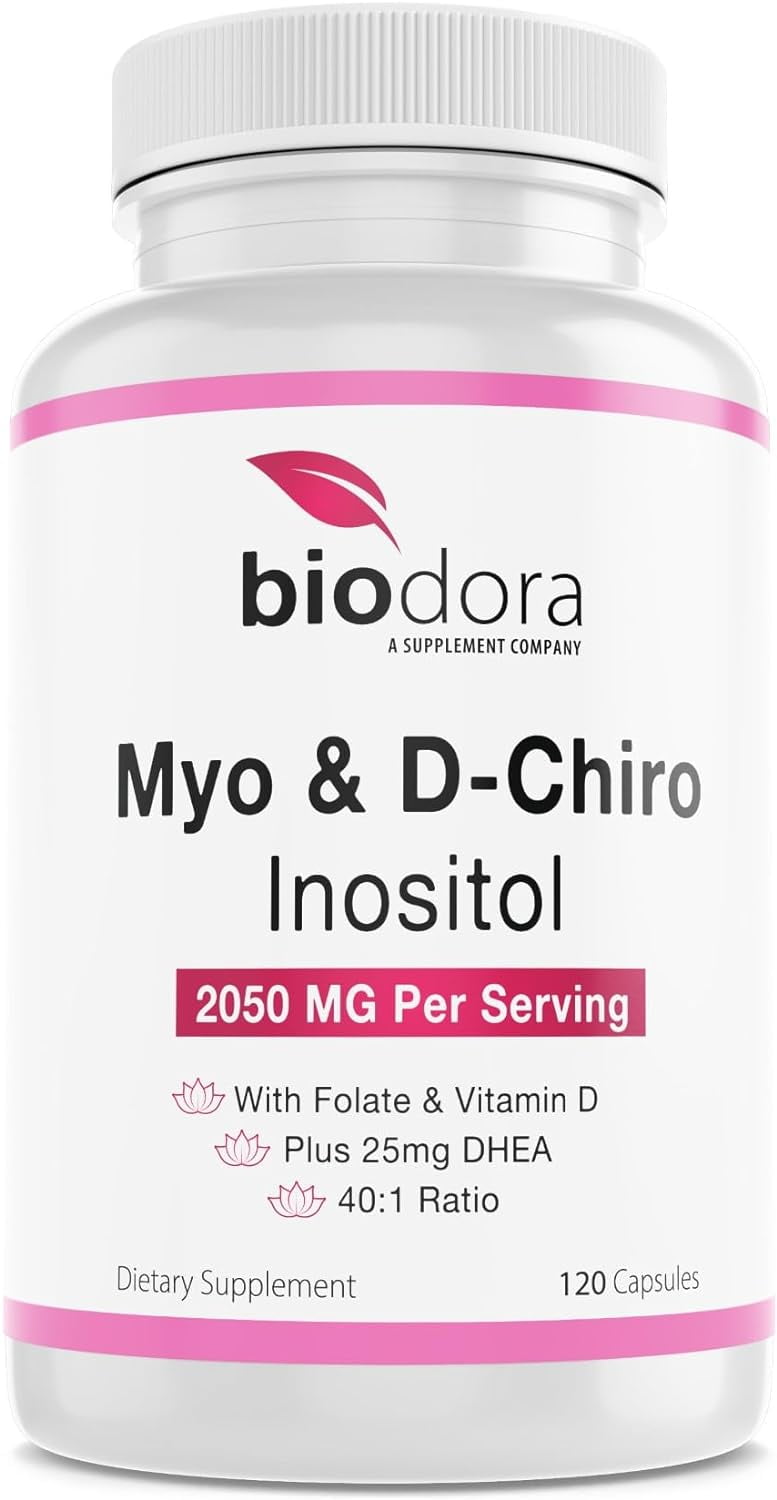 Biodora Myo& DChiro Inositol Supplement, with Folate and Vitamin D, 40