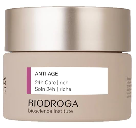 Biodroga Anti Age 24h RICH Face Cream (1.7 oz)- Firming, Smoothing, Anti Wrinkle, Lifting - with Instant Lift Complex & Q10 - NO Fragance, Colouring, Silicons, Mineral Oil, Parabens, Gluten, Lactose