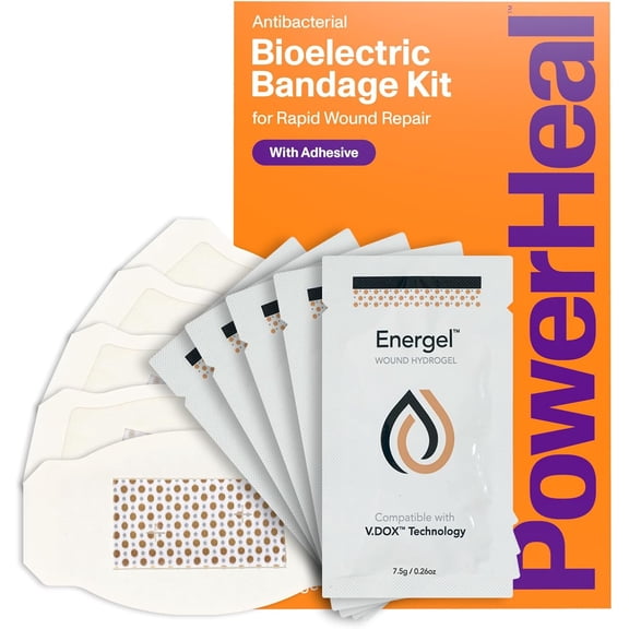 Bioelectric Bandage Set, for Wound Care and Rapid Healing - Three-Layer Structure, Includes Bioelectric Pad, Absorbent Pad, Adhesive and Wound Hydrogel - Suitable for Cuts, Scrapes, Blisters, Burns -