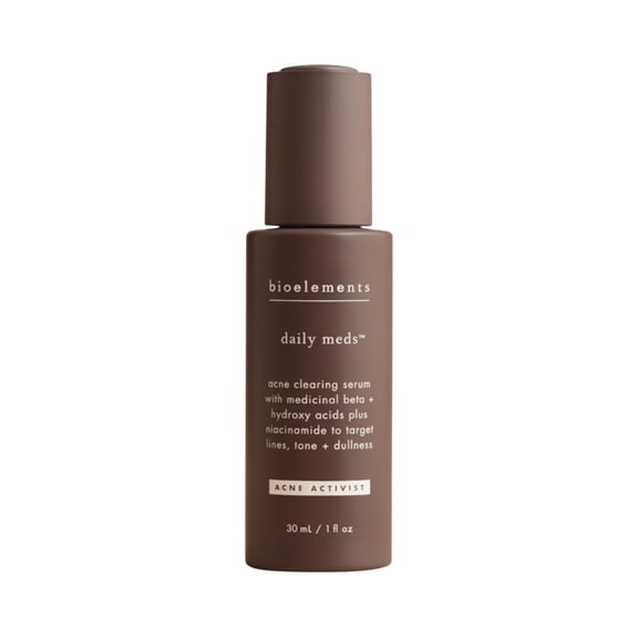 Bioelements Daily Meds Acne Clearing Serum with Medicinal Beta + Alpha Hydroxy Acids 1 Oz
