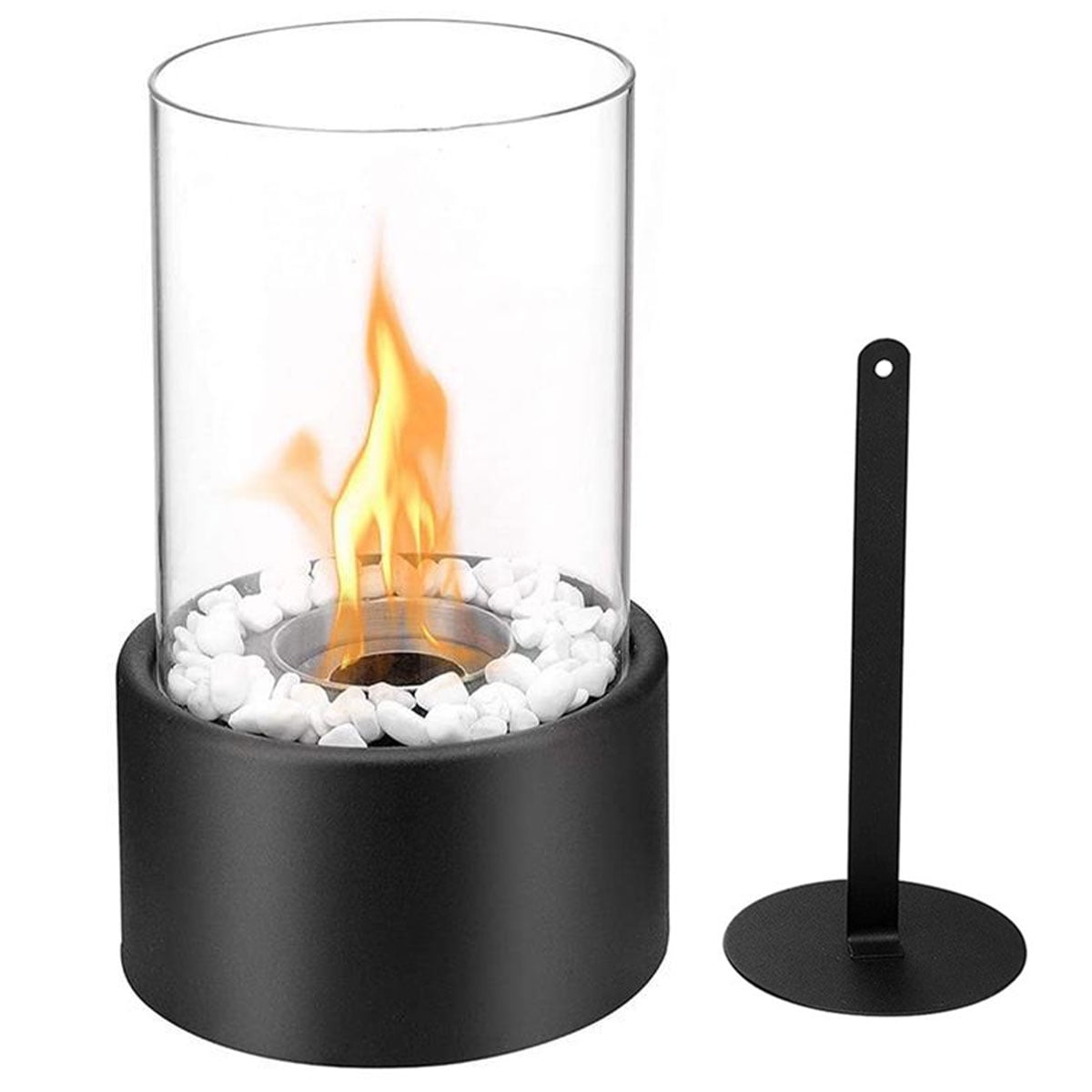 Bioethanol Tabletop Fireplace Portable Bio Ethanol Fire Pit with Glass