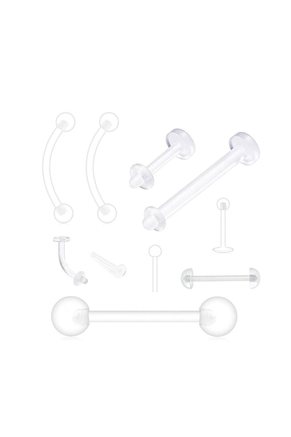 Bioflex Retainers 10 Pcs Nose, Tongue, Eyebrow, Nipple, Labret