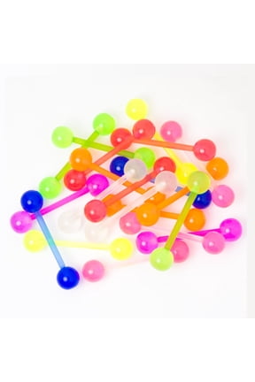 Bioflex Tongue Piercing Bars Twenty Mixed