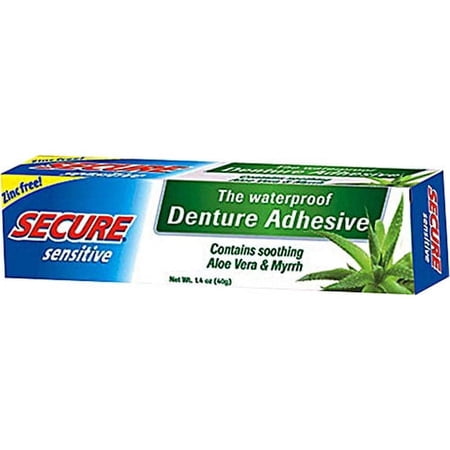 Bioforce A.Vogel Secure Sensitive Waterproof Denture Adhesive, Zinc Free, 1.4 Oz, 2 Pack