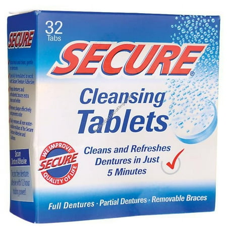 Bioforce, Denture Adhesive Cleanser 32 TAB By Secure Denture Adhesive (Pack of 1)