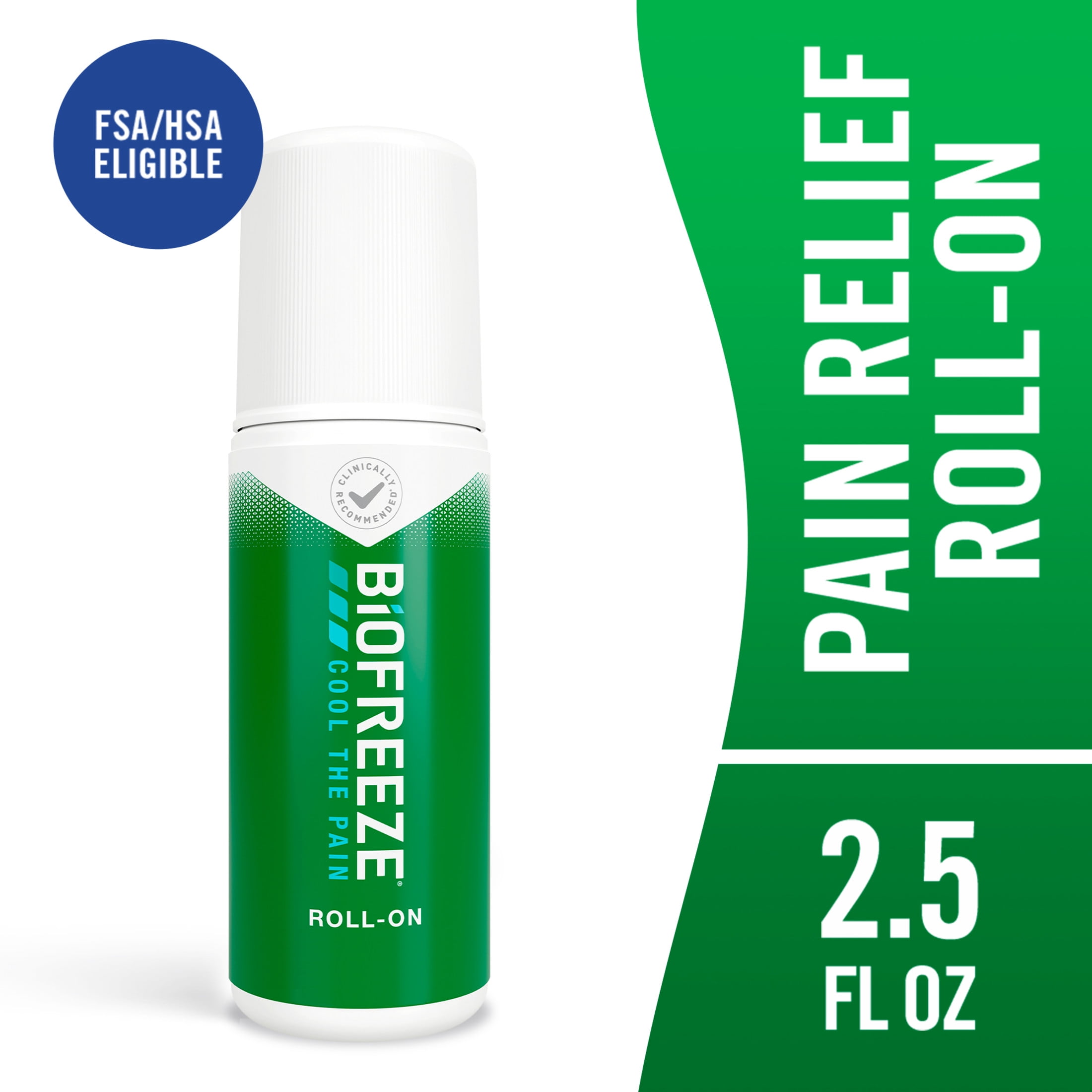 Biofreeze Arthritis Pain Relief Roll‑On, For Joint, Muscle & Back Pain Relief, OTC & HSA Eligible, Menthol, 2.5 FL OZ