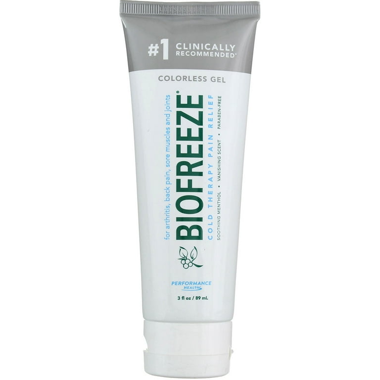 BioFreeze Menthol Pain Relief Colorless Gel, 3 fl oz (6 pack