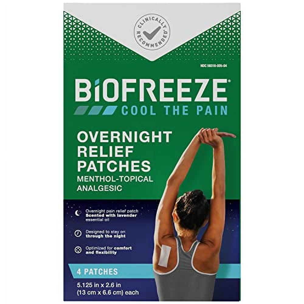 Biofreeze Menthol Overnight Pain Relief Patches (4 Per Box) Topical