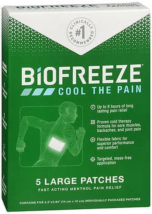 Biofreeze Menthol Pain Relief Patches Large - 5 ct