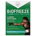 thumbnail image 1 of Biofreeze Large Pain Relief Patches, Menthol Pain Patches for Lower Back, Neck, Knee, & Shoulder, Comfortable & Flexible Fabric Stays in Place, FSA Eligible, 5 Count, 1 of 3