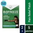 thumbnail image 1 of Biofreeze Menthol Pain Relieving Patches (5 Patches per Box, Pack Of 2) Up To 8 Hours Of Pain Relief Associated With Sore Muscles, Arthritis, Simple Backaches, And Joint Pain (Packaging May Vary), 1 of 9
