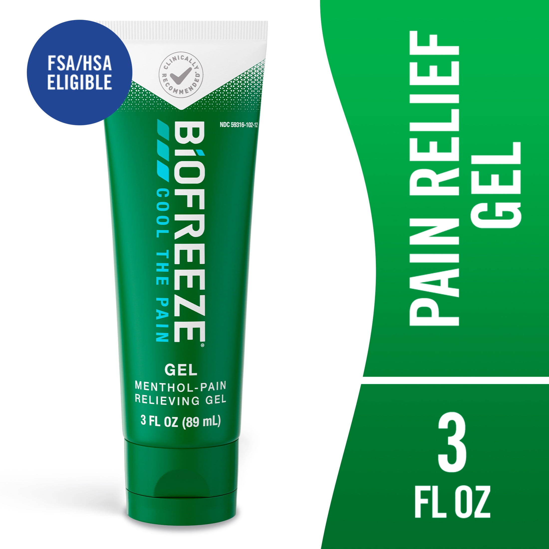Biofreeze Pain Relief Gel, Back Knee Muscle Joint and Arthritis Pain Relievers, Menthol, 3 oz