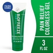 Biofreeze Pain Relief Dye-Free Gel, Back Knee Muscle Joint and Arthritis Pain Relievers, Menthol, 3 oz