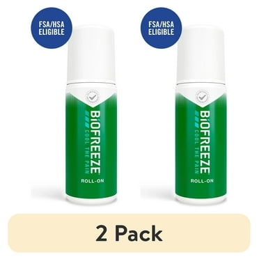(2 pack) Biofreeze Pain Relief Roll-On, Back Knee Muscle Joint Arthritis Pain Relievers, Menthol, 2.5 oz