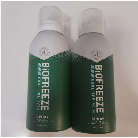 Biofreeze Pain Relief Spray, 3 oz. Classic 360° Aerosol Spray 2 pcs