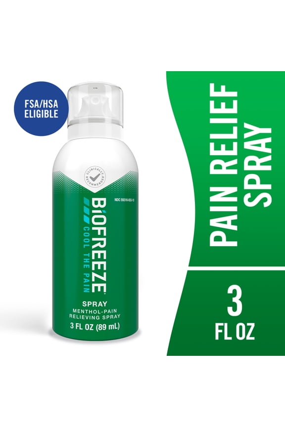 Pain Relief Spray, Back Knee Muscle Joint and Arthritis Pain Relievers, Menthol, 3 oz