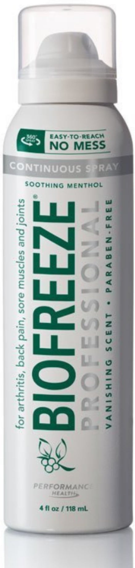 Biofreeze Pain Relieving Spray 4 oz. 360&Acirc;&deg; Spray, Colorless Formula, 10.5% Menthol 1 Each - Pack of 2